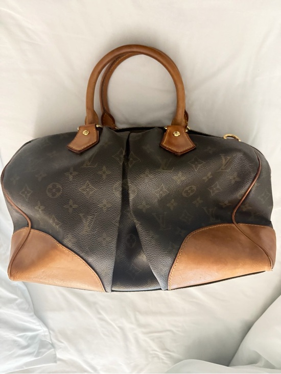 Louis Vuitton Handbags - LV Monogram Canvas Top-Handle Satchel in Dark Brown and Tan